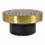 Moe's Home Collection Optic Metal Coffee Table with Bone Veneer Top in Yellow Perspective: front