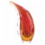 Crimson Sunset Art Glass Vase Perspective: front
