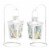 White Railroad Candle Lanterns Perspective: front