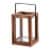 Home Locomotion Wood Frame Hurricane Lantern Perspective: front
