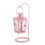 Home Locomotion 849179026424 Iron Railroad Hanging Lantern Pair, Pink Perspective: front