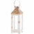 Zingz & Thingz Nikki Chu Hartford Small Wooden Glass Lantern in White and Copper Perspective: front