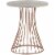 Zingz & Thingz Nikki Chu Base Circle Wooden Accent Side Table in Rose Gold Perspective: front