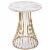 Zingz & Thingz Nikki Chu Santa Barbara Round Wooden Accent Table in Gold Perspective: front