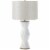 Zingz & Thingz Nikki Chu Gable Ridges Ceramic Table Lamp in White Perspective: front