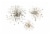Antique Gold Finish Mid-Century Modern Atomic Star Burst Wall Décor Sculptures Set of 3 Perspective: front