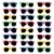 Neliblu Bulk Kids Hibiscus Sun Glasses Party Favors - 25 Pack Perspective: front