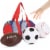 Neliblu 3 Sports Balls Set - 5  Baseball, 5  Soccer, 8  Football in Carry Bag Perspective: front