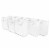 Occasionall Designer Small White Paper Gift Wrap Bags with Handles Colors Bulk 12Pack 6x3x7.5 Perspective: front