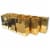 Gold Foil Gift bags with Handles, Designer Solid Gold Paper Gift Wrap Bag Perspective: front