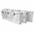 Large Metallic Silver Paper Gift Bags with Handles - 10x13x5" 12 Perspective: front
