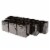 Extra Small Black Hologram Gift bags with Handles, Designer Solid Black Paper Gift Wrap Bags Perspective: front
