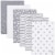 Burp Cloths 6 Pack Large 100% Cotton Washcloths Double Layered Burping Cloths by Comfy Cubs Perspective: front