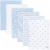 Burp Cloths 6 Pack Large 100% Cotton Washcloths Double Layered Burping Cloths by Comfy Cubs Perspective: front