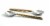 Vibhsa Golden Cut Hammered Dessert Spoons Perspective: front