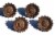 Vibhsa Sun Flower Napkin Ring 4 Pack - Copper Perspective: front