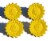 Vibhsa Sunflower Napkin Rings 4 Pack - Yellow Perspective: front