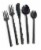Vibhsa Stainless Steel Modern Flatware Set - Black Perspective: front