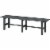 Aluminium Bench 150cm Powder Coated Gray Perspective: front
