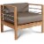 HiTeak Furniture SoHo Teak Wooden Patio Club Chair in Natural and Charcoal Perspective: front