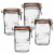 Le Parfait Super Terrine – French Glass Taper Jar With Airtight Lid For Canning Food Storage Perspective: front