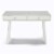 Viola 44  Rectangular Italian Carrara White Marble Writing Desk with White Legs Perspective: front