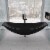 ALFI brand HammockTub1-BM Black Matte 79  Acrylic Suspended Wall Mounted Hammock Bathtub Perspective: front