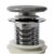 ALFI brand ABCO7055 Solid Concrete Gray Matte Cap Bathroom Sink Drain Perspective: front