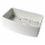 ALFI Brand ABFC3020-W White  Curved Apron 30  x 20  Single Bowl Fireclay Farm Sink with Grid Perspective: front