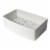 ALFI Brand ABFC3320S-W White  Curved Apron 33  x 20  Single Bowl Fireclay Farm Sink with Grid Perspective: front