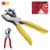 9  Rubber Gripped Carbon Steel 6 Size Revolving Leather Hole Punch Tool w/ Brass Perspective: front