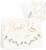 Thank You Wedding Cards with Envelopes & Stickers, 100 Bulk Pack, Gold Foil Perspective: front