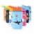 BOZ Kids Insulated Water Bottle with Straw Lid, Stainless Steel Double Wall Water Cup-Shark Perspective: front