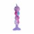 JoJo Modern Pets Tie Dye Narwal Skinny Plush Dog Chew Toy With Squeakers Perspective: front