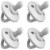 Pacifier 4 Pack by Comfy Cubs, Grey, Flat Perspective: front
