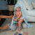 Baby Hooded Muslin Cotton Towel 2 pack Ultra Soft Warm Absorbent By Comfy Cubs (Sky Blue) Perspective: front