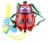 Water Gun Backpack Water Blaster for Kids lady bug - Summer Outdoor Toys Kids +3 years old. Perspective: front