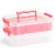 Bins  Things 2 Trays Red Stackable Storage Container Organizer Perspective: front