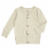 Organic Neutral Cardigan in Natural Undyed Cotton - 12-18M / Natural Perspective: front