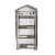 VT Nursery - 4 Tier Wooden Greenhouse FSC 100% Gray Wash (with PE cover) Perspective: front