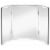 Hamilton Hills 28x40  Silver Trifold Mirror | Full Length Beveled Edges Perspective: front