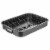 Non-Stick Carbon Steel Roasting Pan with Rack, V Shape Rack Perspective: front