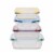 Premium Borosilcate Glass Meal Prep Food Containers with Snap Locking Lids, 8 Piece Set Perspective: front