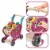 Shopping Cart Toy, Grocery Cart for Kids, Kids Shopping Cart with Food, 42 pcs Age 3 4 5 Year Perspective: front