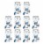 GE MWF 10PK Refrigerator Water Filter Compatible by BlueFall Perspective: front