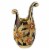 ORE International 18  Tall Polyresin Decorative Vase in Dark Espresso/Gold Perspective: front