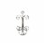 ORE International LB-1717 16 in. Single Pot Cast-Iron Crest Wall Planter Decor Perspective: front