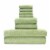 BedVoyage Luxury viscose from Bamboo Cotton Towel Set 8pc - Sage Perspective: front