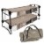 Disc-O-Bed Large Cam-O-Bunk Benchable Double Cot with Storage Organizers, Tan Perspective: front