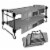 Disc-O-Bed XL Outfitter Bench Double Cot Camping Bunk with Organizers, Grey Perspective: front